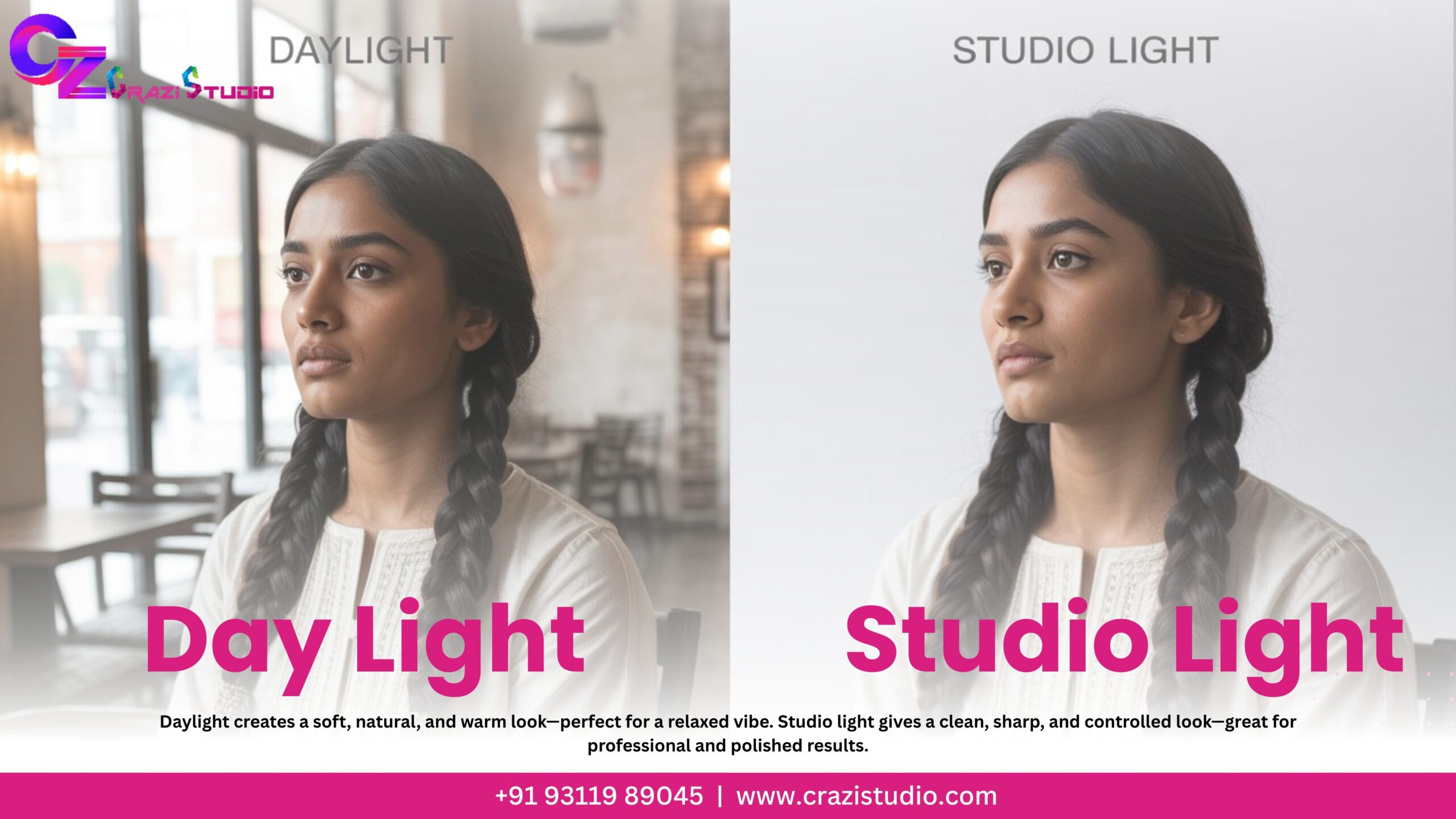 Daylight vs Studio Lighting