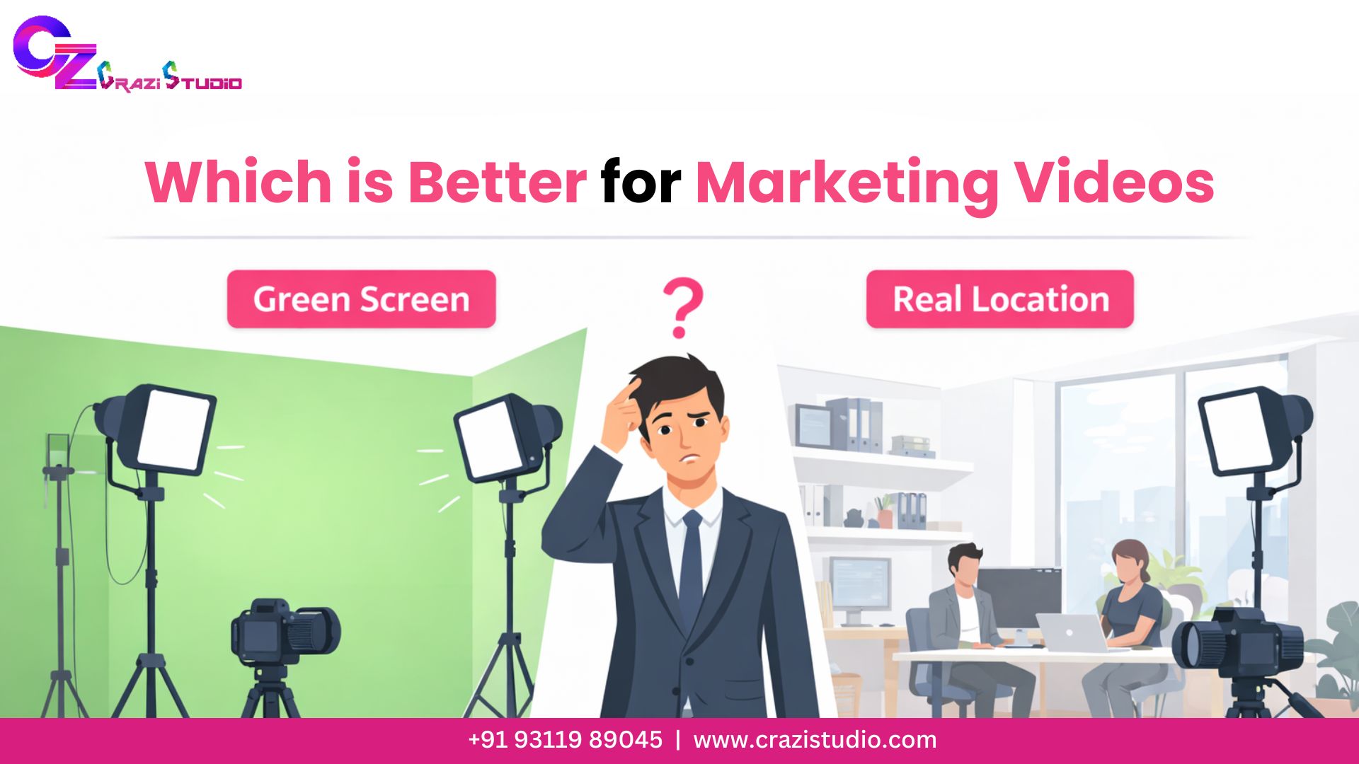 green screen vs real location